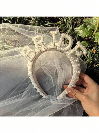 Velo con aro de Novia