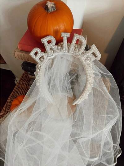 Velo con aro de Novia