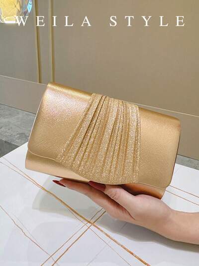 Bolso dorado tipo sobre