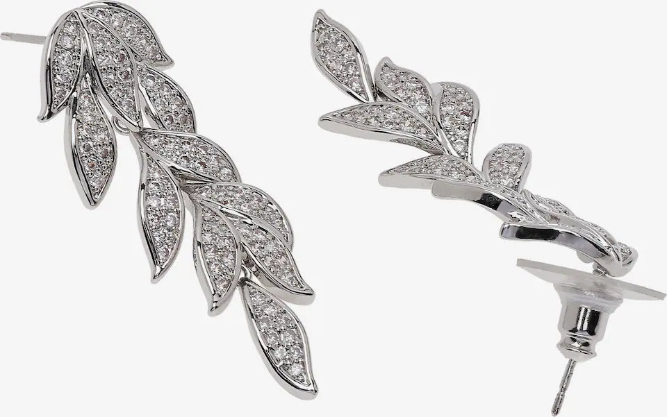 Aretes dorados hojas