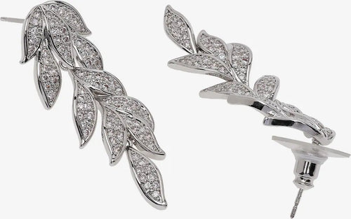Aretes dorados hojas