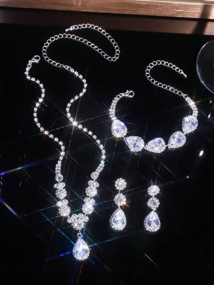 Set 3pz diamante gota de agua