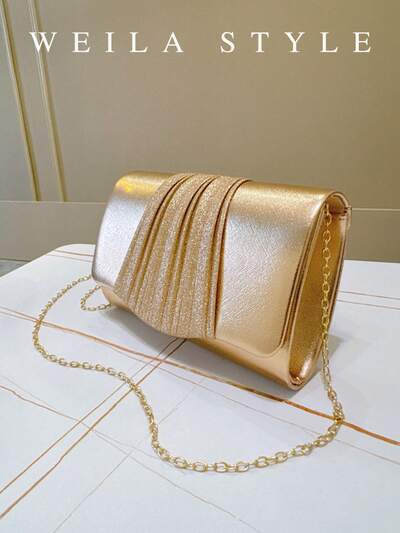 Bolso dorado tipo sobre