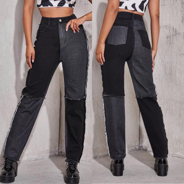 Pantalon block color