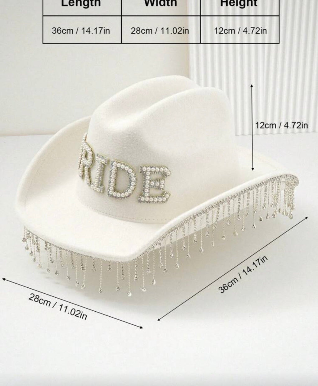 Sombrero vaquero "Bride"