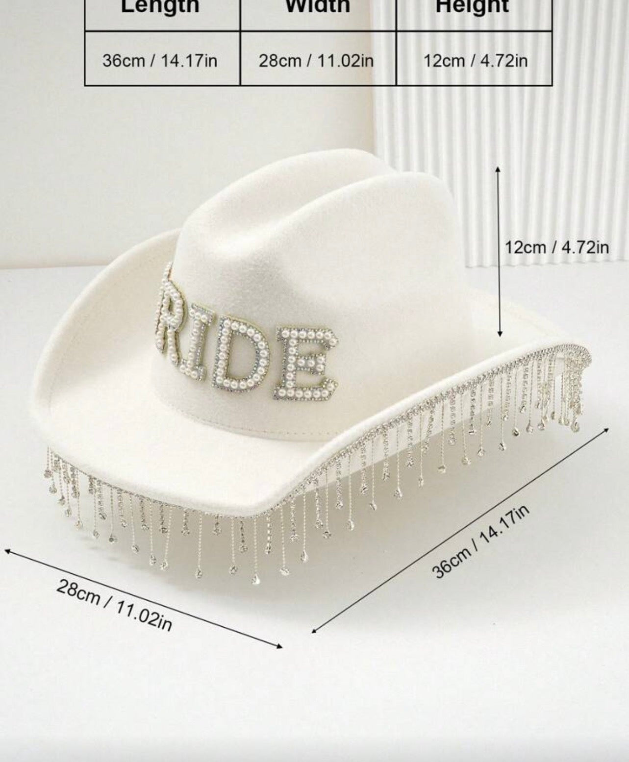 Sombrero vaquero "Bride"