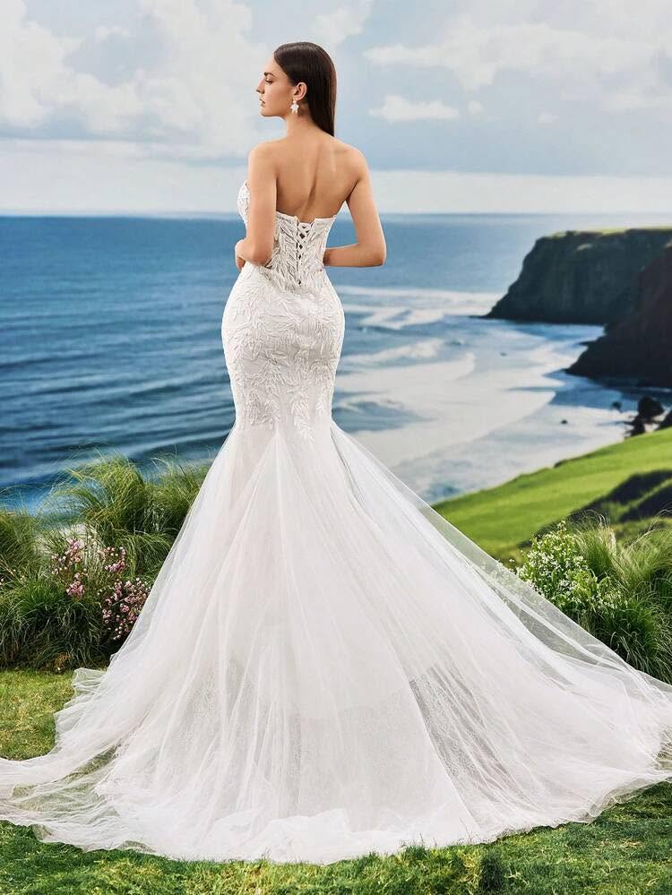 Vestido de Novia Sirena con Mangas