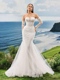 Vestido de Novia Sirena con Mangas
