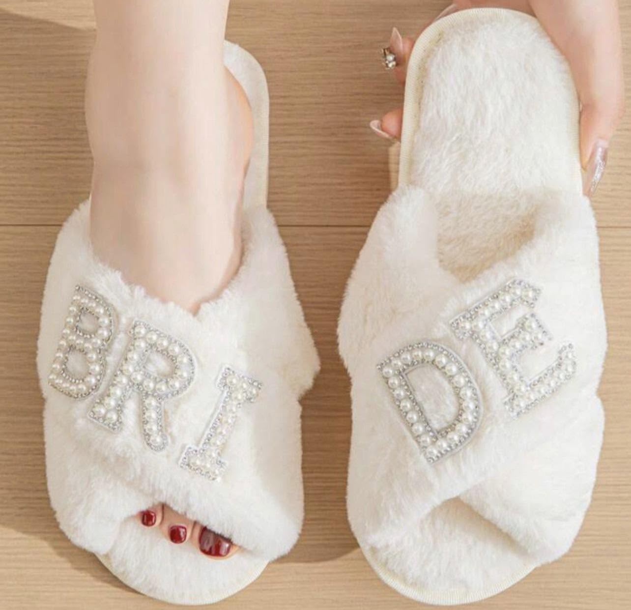 Pantufla Bride perlas