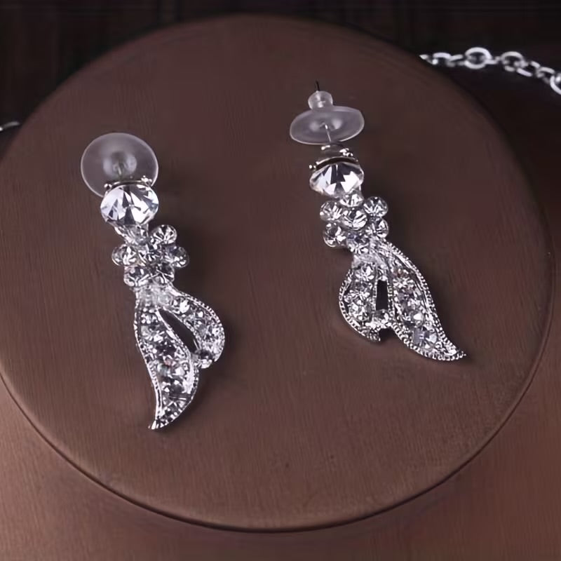 Set corona plateada con gota