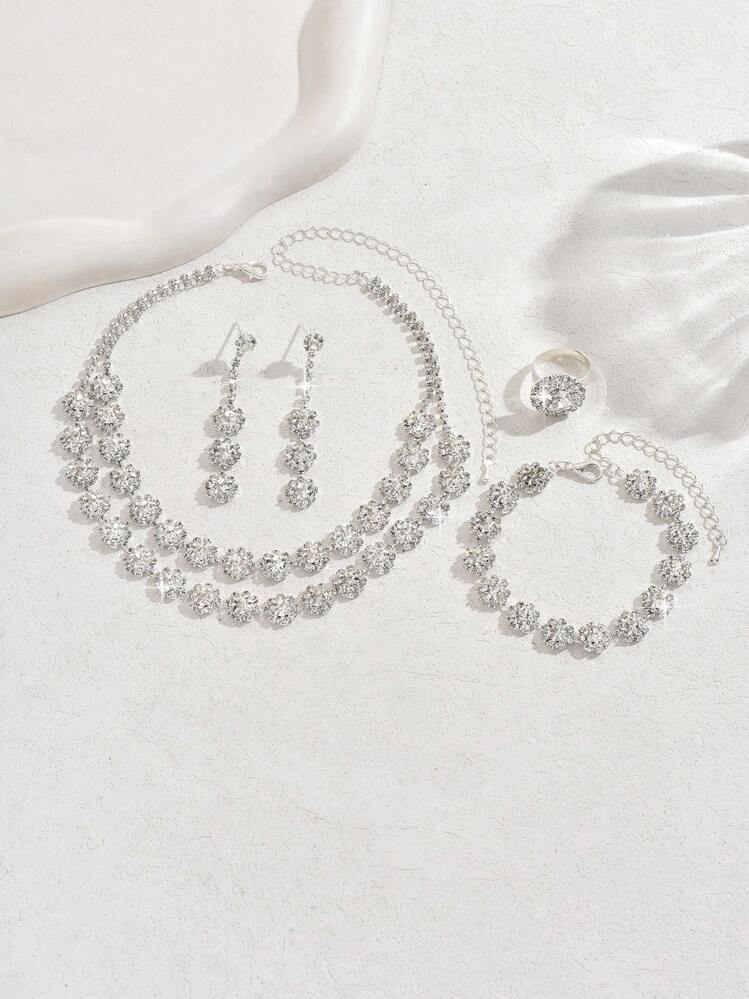Set de joyeria collar doble 3pz