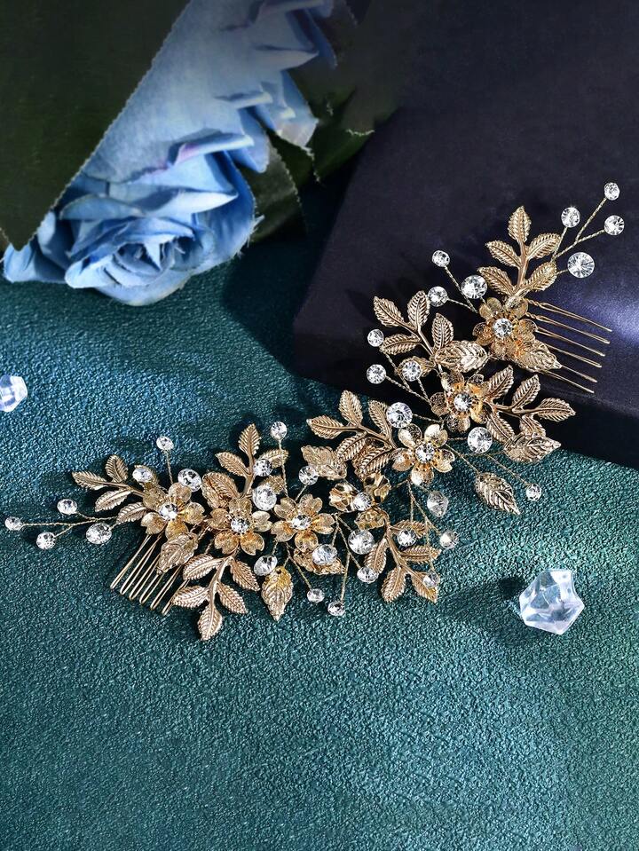 Tocado diadema dorada