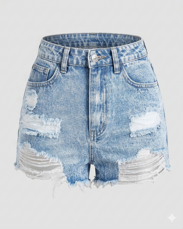 Short Jean roto