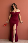 Vestido de gala "Borgoña Clásico"