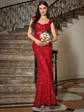 Vestido de gala "Destello Carmesí"