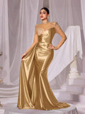 Vestido de gala "Brillo de Oro"
