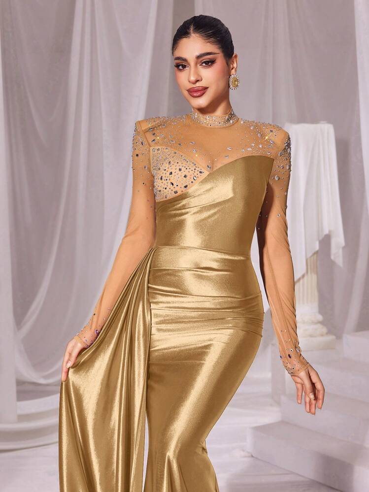 Vestido de gala "Brillo de Oro"