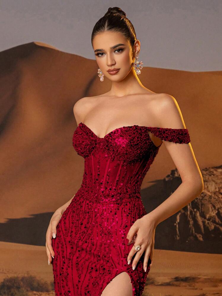 Vestido de gala "Corsé Carmesí"