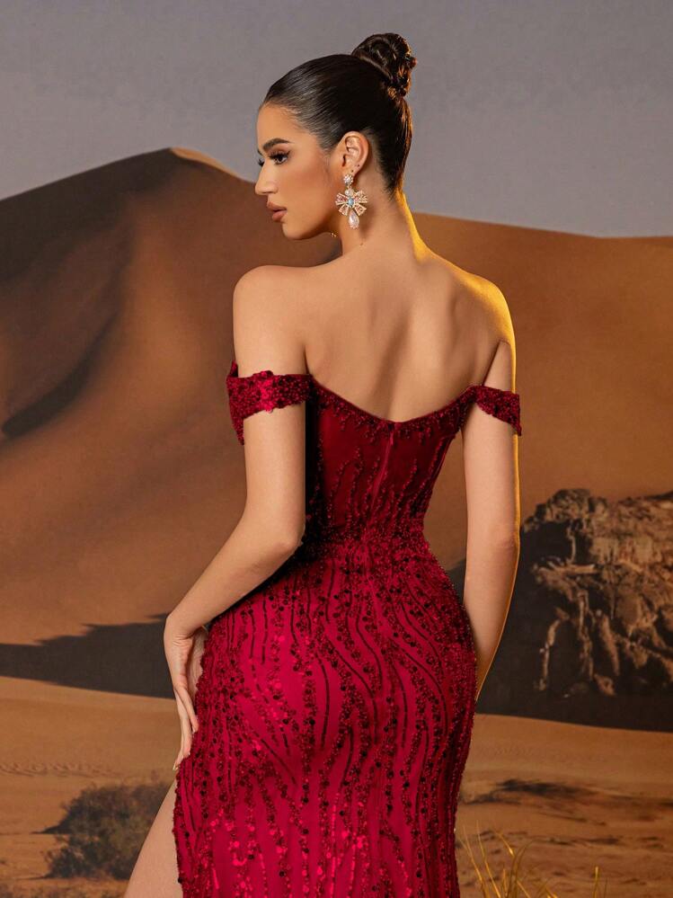 Vestido de gala "Corsé Carmesí"
