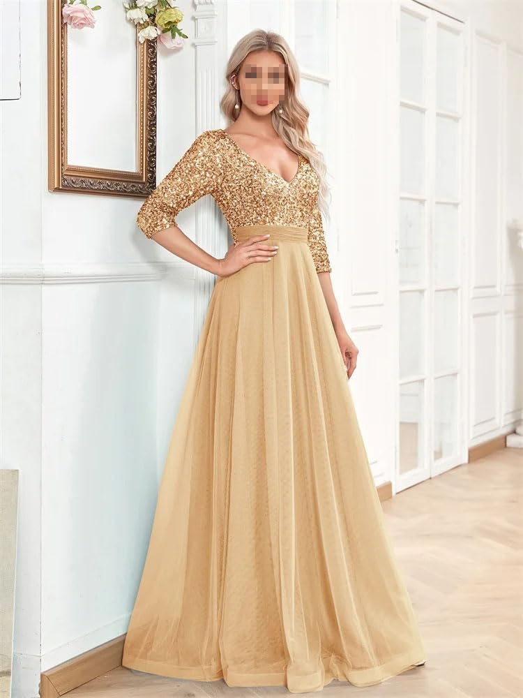 Vestido de gala "Destello Dorado"
