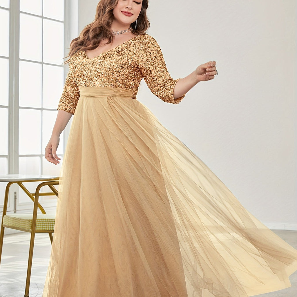 Vestido de gala "Destello Dorado"