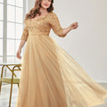 Vestido de gala "Destello Dorado"