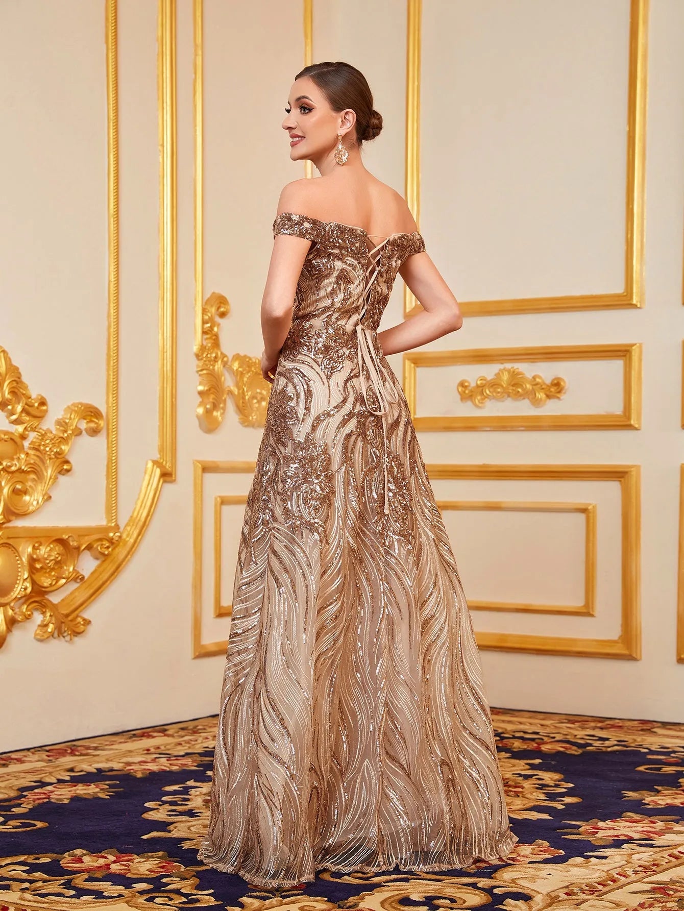 Vestido de gala "Oro Imperial"