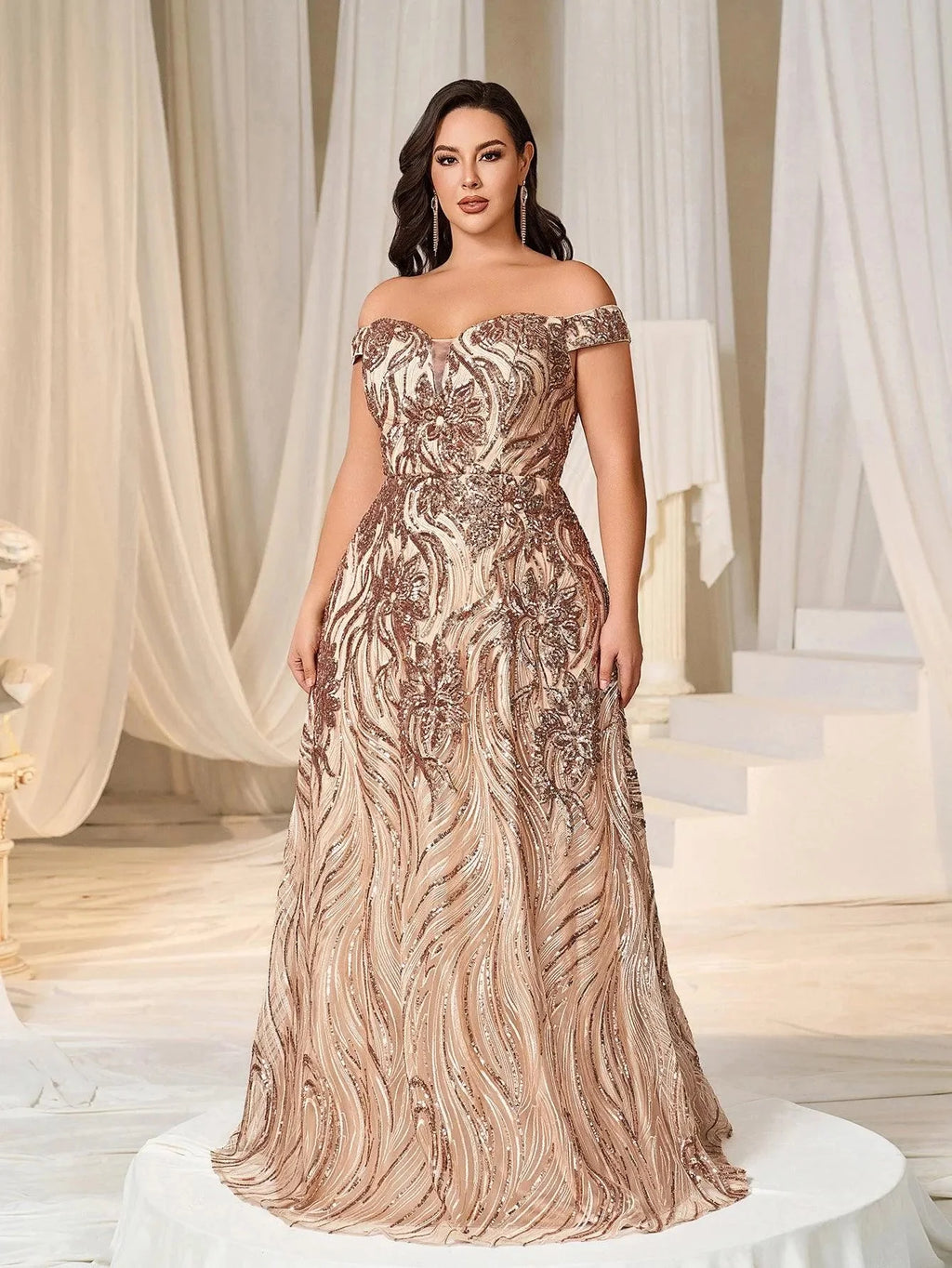 Vestido de gala "Oro Imperial"