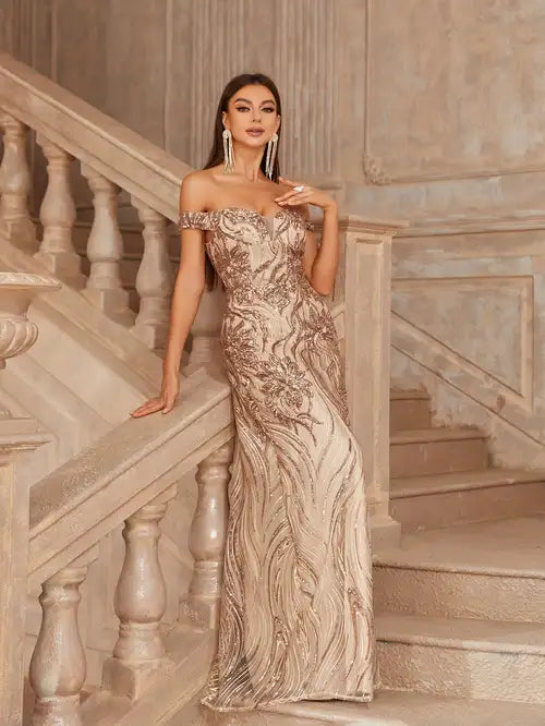 Vestido de gala "Oro Imperial"