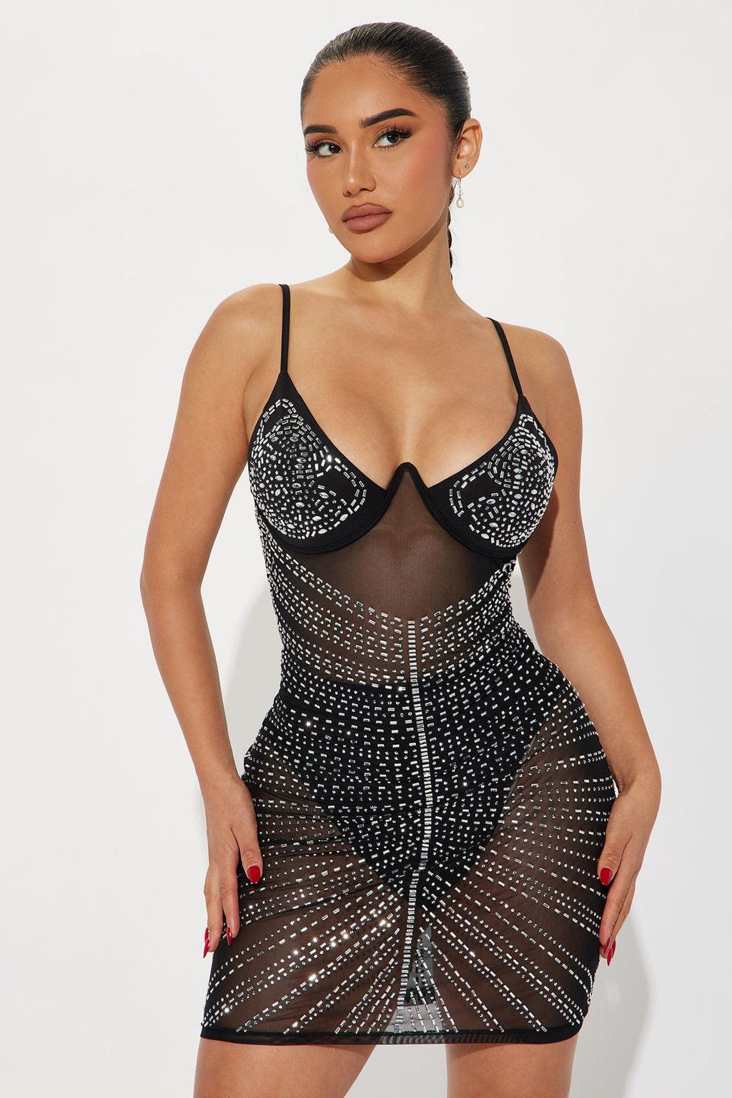 Vestido de cóctel "Malla de Diamantes"