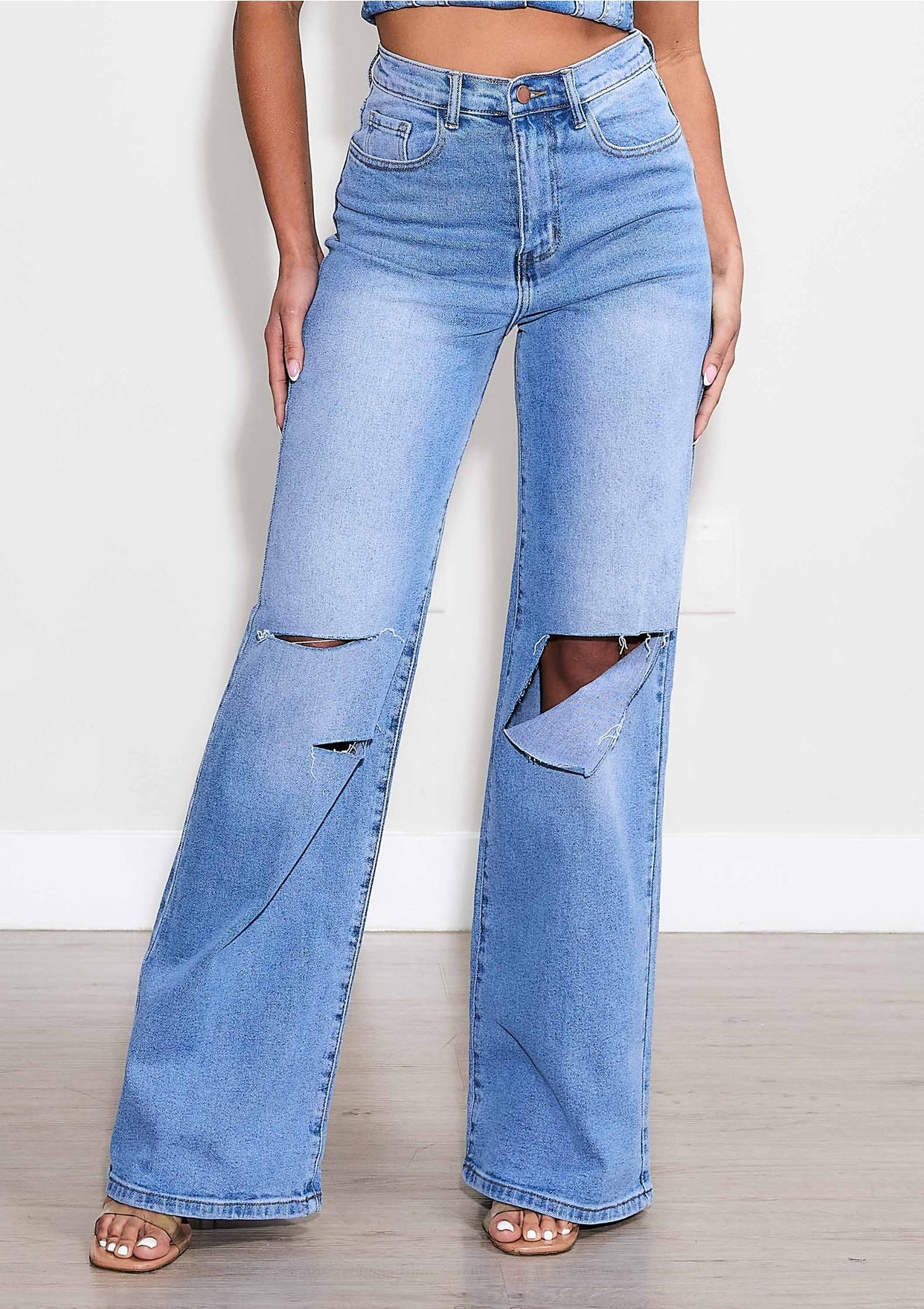 Pantalon Vibrant recto roto