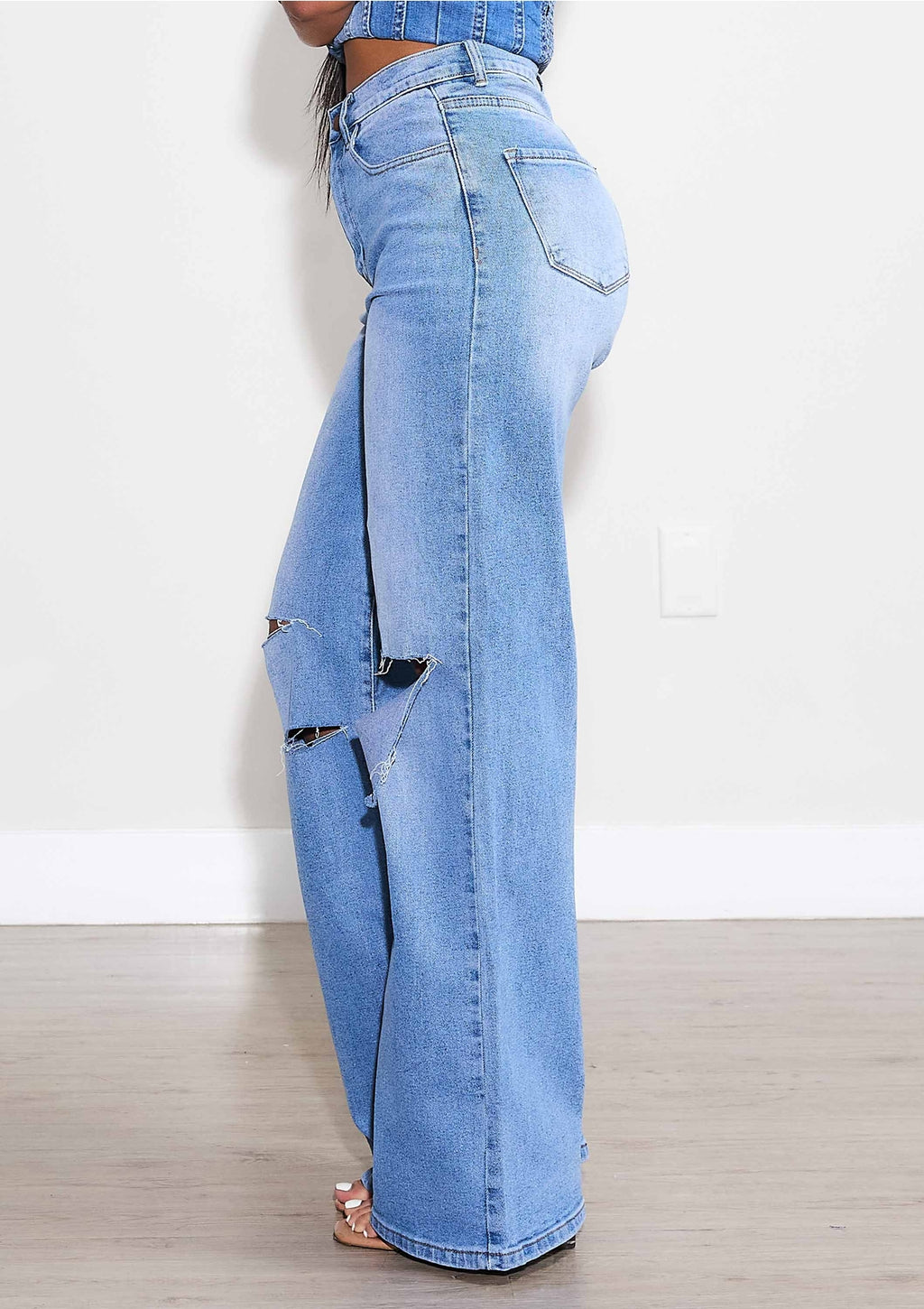 Pantalon Vibrant recto roto
