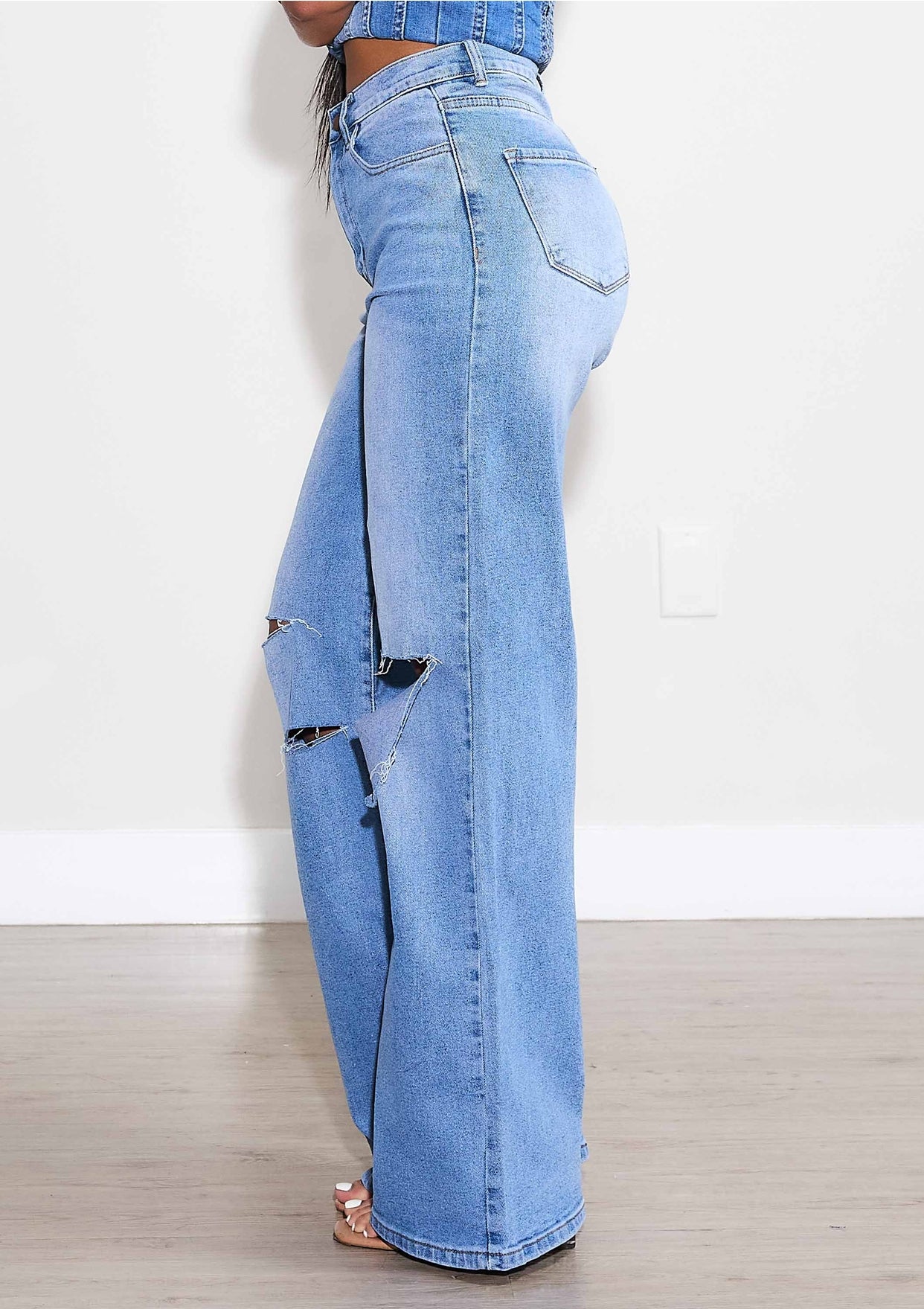 Pantalon Vibrant recto roto