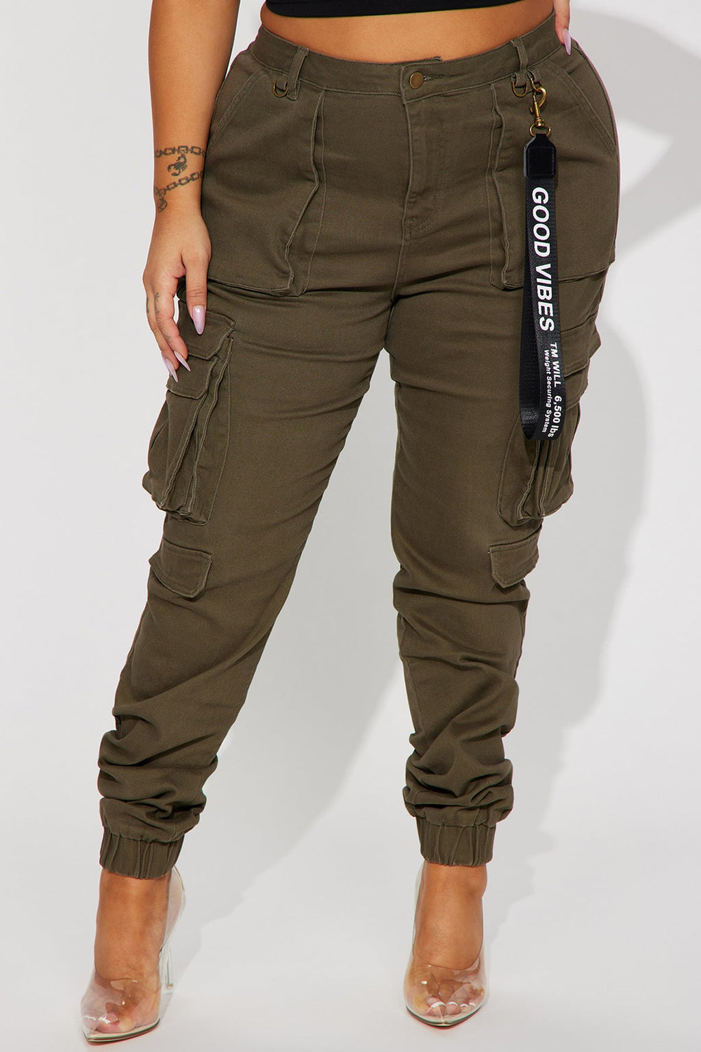 Pantalon good vibes cargo jogger FN verde
