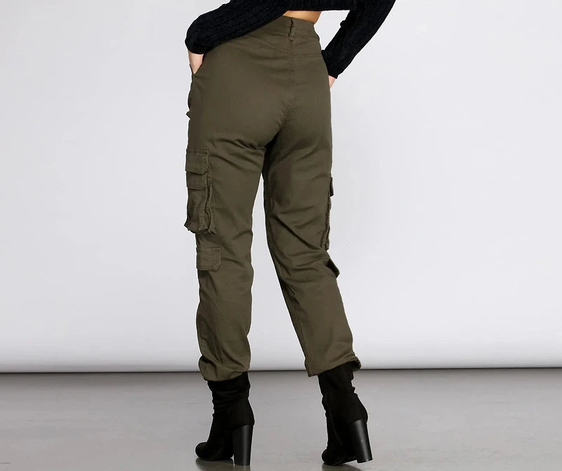Pantalon good vibes cargo jogger FN verde