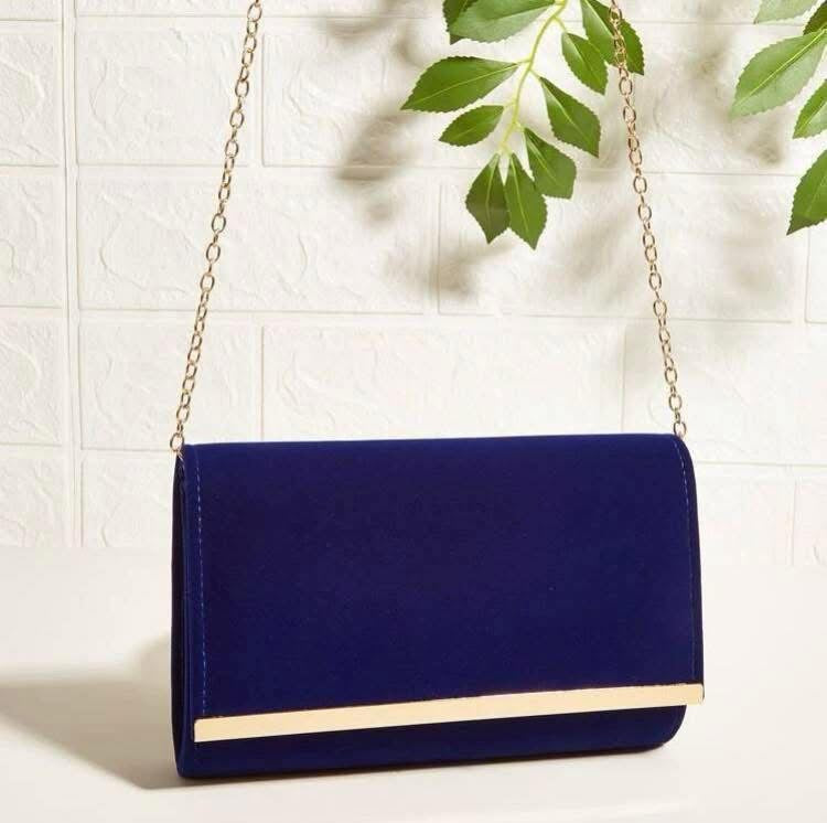 Bolso Azul aterciopelado