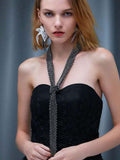 Collar corbata brillante