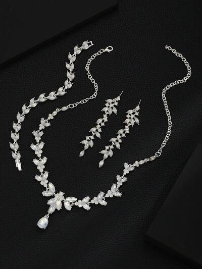 Set de Joyeria aleación: Collar, aretes, brazalete