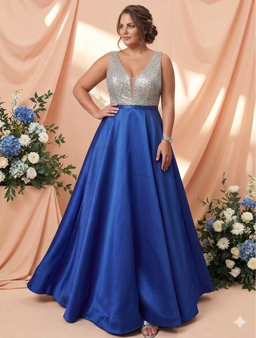 Vestido de gala "Brillo Real"