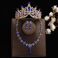 Set de corona dorado con azul